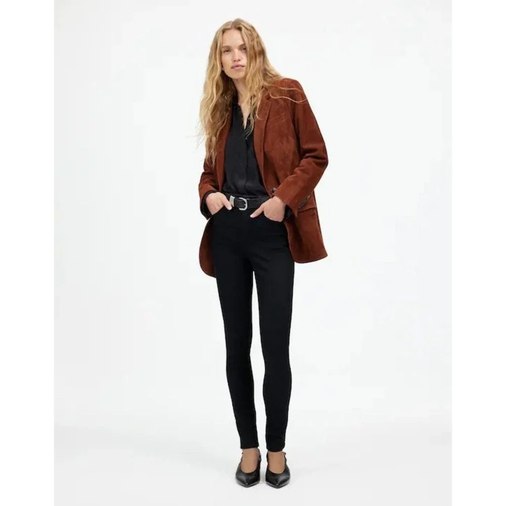 Madewell‎ 9 High-Rise Skinny Jeans Solid Black Pants Size 26
